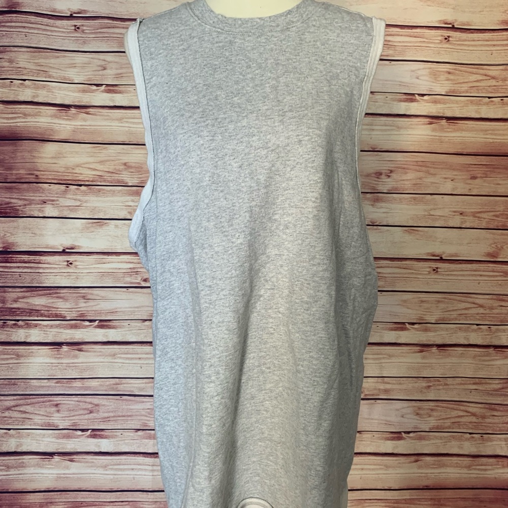 Hudson Agender Sleeveless Tuss Muscle Tank, Size Large